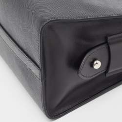 Prada Black Saffiano Cuir Leather Kristen Tote
