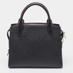 Prada Black Saffiano Cuir Leather Kristen Tote