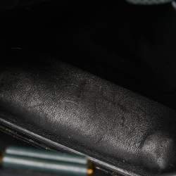 Pre Owned Prada Dark Green Saffiano Leather Small Panier Bag