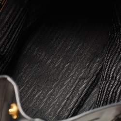 Pre Owned Prada Black Saffiano Lux Leather Large Gardener's Tote