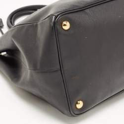 Pre Owned Prada Black Saffiano Lux Leather Large Gardener's Tote