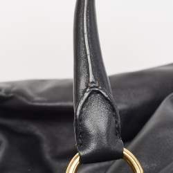 Pre Owned Prada Black Vitello Daino Leather Shopping Tote 