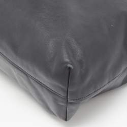 Pre Owned Prada Black Vitello Daino Leather Shopping Tote 