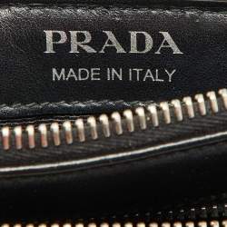Pre Owned Prada Black Diagramme Leather Belt Bag