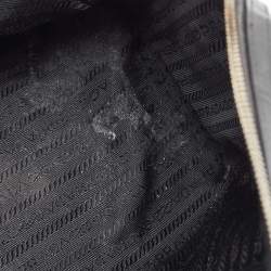 Pre Owned Prada Black Saffiano Lux Leather Boston Bag