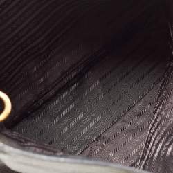 Pre Owned Prada Black Vitello Daino Leather Shopper Tote