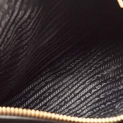 Pre Owned Prada Black Vitello Daino Leather Shopper Tote