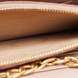 Pre Owned Prada Beige Saffiano Leather Wallet on Chain