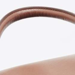 Pre Owned Prada Brown Saffiano Lux Leather Medium Double Zip Tote