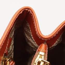 Pre Owned Prada Tricolor Saffiano Lux Leather Perforated Tote