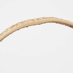 Pre Owned Prada Cream Python Washed Multi Pocket Hobo