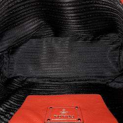 Pre Owned Prada Red Vitello Daino Shoulder Bag