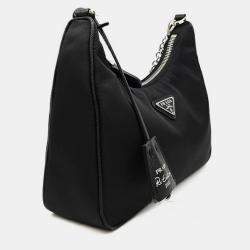 Pre Owned Prada Tesuto Chain Strap Hobo Bag