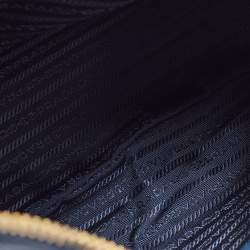 Pre Owned Prada Blue Daino Leather Shopper Tote
