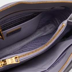 Pre Owned Prada Lavender Saffiano Lux Leather Medium Promenade Satchel