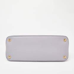 Pre Owned Prada Lavender Saffiano Lux Leather Medium Promenade Satchel