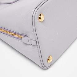 Pre Owned Prada Lavender Saffiano Lux Leather Medium Promenade Satchel