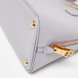 Pre Owned Prada Lavender Saffiano Lux Leather Medium Promenade Satchel