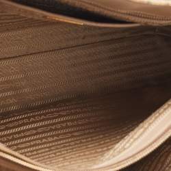 Prada Beige Saffiano Lux Leather Large Promenade Satchel