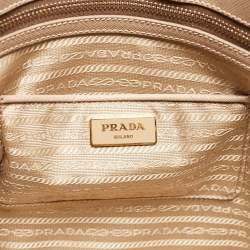 Prada Beige Saffiano Lux Leather Large Promenade Satchel