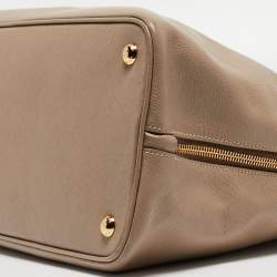 Prada Beige Saffiano Lux Leather Large Promenade Satchel