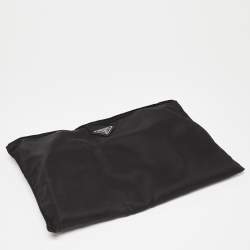 Pre Owned Prada Black Saffiano Leather Travel Rolling Trolley Luggage