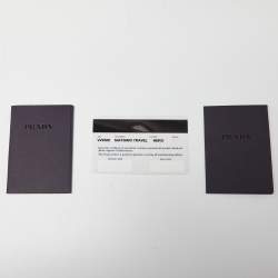 Pre Owned Prada Black Saffiano Leather Travel Rolling Trolley Luggage