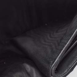 Prada Black Vitello Move Leather French Compact Wallet