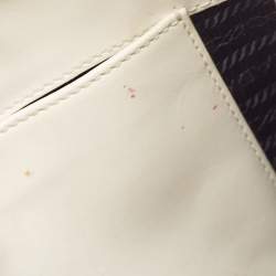 Pre Owned Prada White Brushed Leather Cleo Shoulder Bag