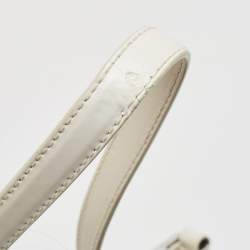 Pre Owned Prada White Brushed Leather Cleo Shoulder Bag