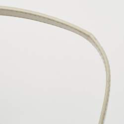 Pre Owned Prada White Brushed Leather Cleo Shoulder Bag