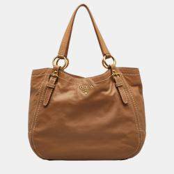 Prada brown clearance leather bag