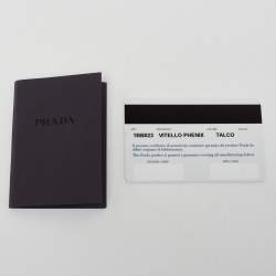 Pre Owned Prada White Vitello Daino Leather Boston Bag