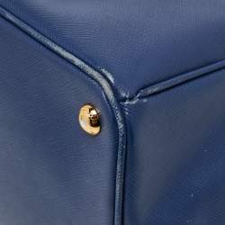 Pre Owned Prada Navy Blue Saffiano Lux Leather Large Gardener's Tote