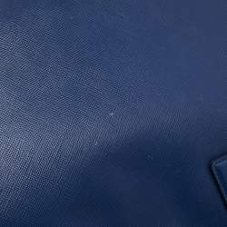 Pre Owned Prada Navy Blue Saffiano Lux Leather Large Gardener's Tote