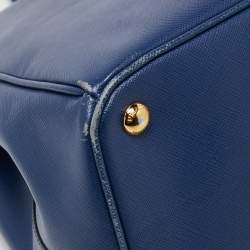 Pre Owned Prada Navy Blue Saffiano Lux Leather Large Gardener's Tote