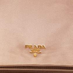Pre Owned Prada Dusty Pink Satin Flap Clutch