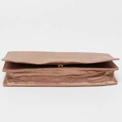 Pre Owned Prada Dusty Pink Satin Flap Clutch
