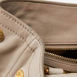 Pre Owned Prada Grey Leather Sacca 2 Manici Bag