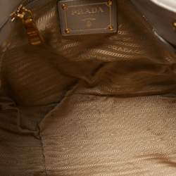 Pre Owned Prada Grey Leather Sacca 2 Manici Bag
