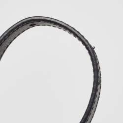 Pre Owned Prada Black/White Saffiano Lux Leather Small Galleria Tote