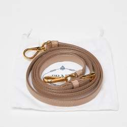 Pre Owned Prada Beige Saffiano Lux Leather Small Galleria Double Zip Tote