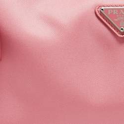 Pre Owned Prada Pink Tessuto Nylon Re-Edition 2000 Baguette Bag