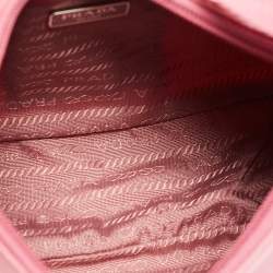 Pre Owned Prada Pink Tessuto Nylon Re-Edition 2000 Baguette Bag