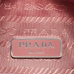 Pre Owned Prada Pink Tessuto Nylon Re-Edition 2000 Baguette Bag