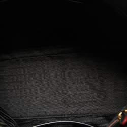 Pre Owned Prada Black Patent Leather Large Double Zip Tote