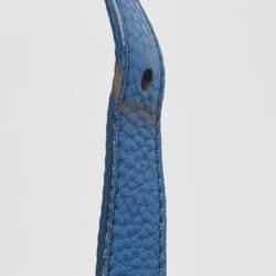 Pre Owned Prada Blue Vitello Daino Leather Tote