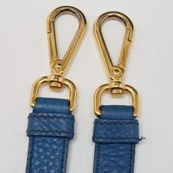 Pre Owned Prada Blue Vitello Daino Leather Tote