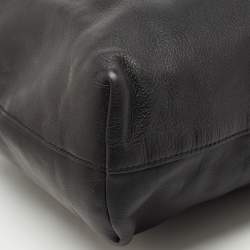Prada Black Vitello Daino Leather Shopper Tote
