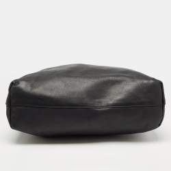 Prada Black Vitello Daino Leather Shopper Tote